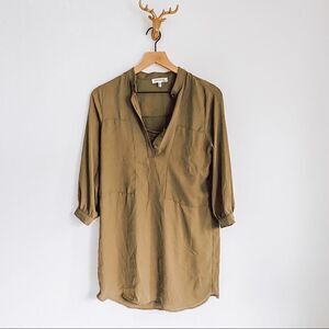 Monteau 1/4 Button Up Long Sleeve Top Size XS